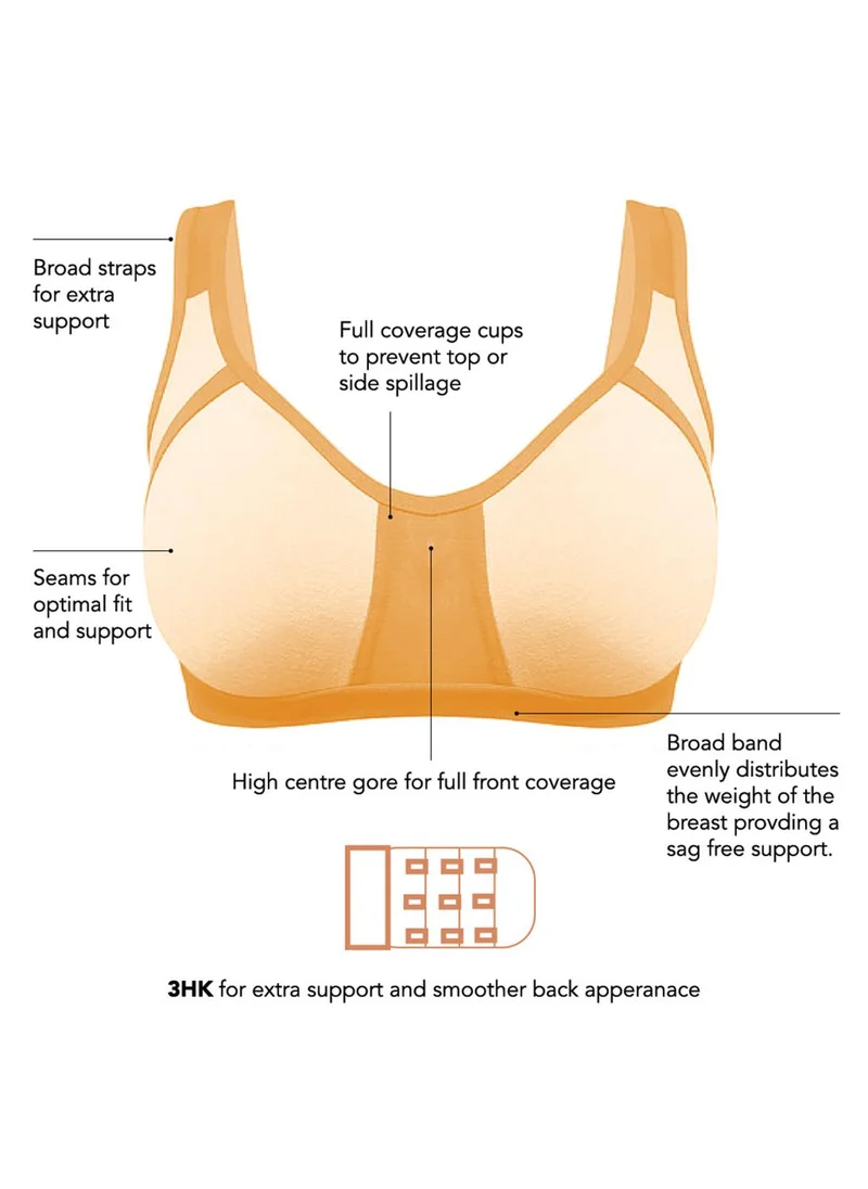Clovia Pink Clovia Non-Padded Non-Wired Full Coverage T-Shirt Bra in Pink - Cotton Rich for Women | Best Price UAE