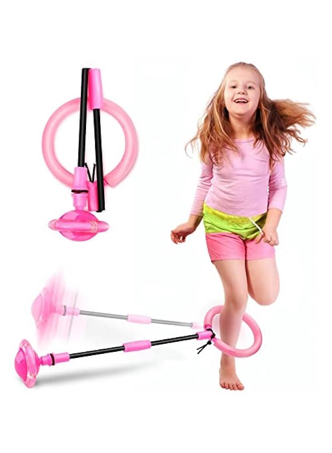 Generic Skip Ball, Portable Foldable Colorful Flash Wheel Swing Ball, Kids Toys for Girls & Boys for Skip It, Sports Fitness Toys for Kids & Adults. Gifts for Mom Women & Girls Toys Age 5-10 Years - Image 1