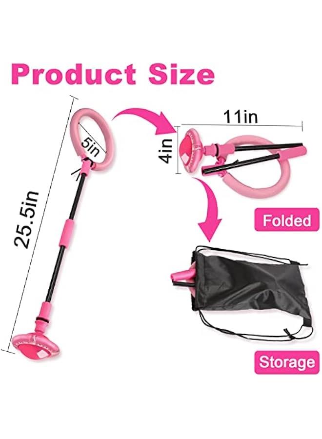 Generic Skip Ball, Portable Foldable Colorful Flash Wheel Swing Ball, Kids Toys for Girls & Boys for Skip It, Sports Fitness Toys for Kids & Adults. Gifts for Mom Women & Girls Toys Age 5-10 Years - Image 5