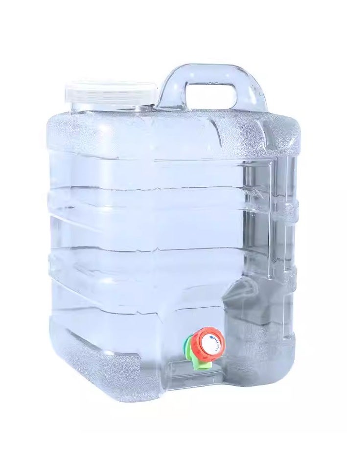 DubaiGallery - 1pc AquaFlow Portable Water Container with Faucet, Polycarbonate Square Water Jug for Home, Camping, Outdoor, Car Use - Durable, BPA-Free, Leak-Proof, Multi-Purpose Water Storage Tank - Image 1