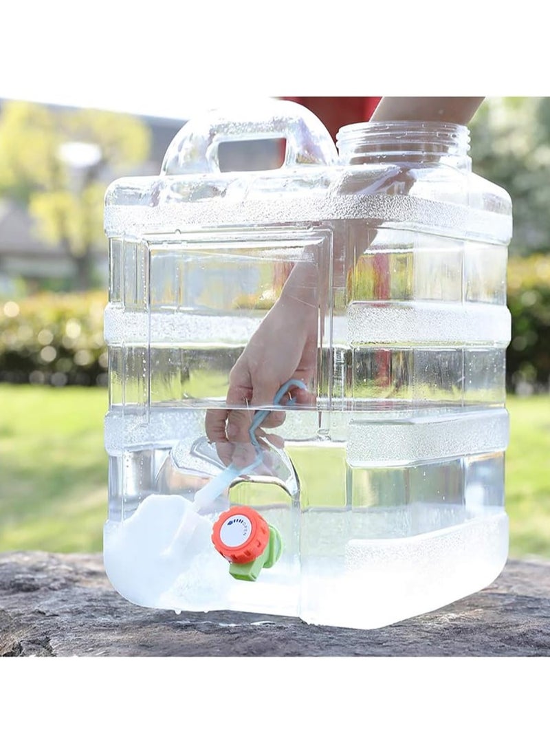 DubaiGallery - 1pc AquaFlow Portable Water Container with Faucet, Polycarbonate Square Water Jug for Home, Camping, Outdoor, Car Use - Durable, BPA-Free, Leak-Proof, Multi-Purpose Water Storage Tank - Image 1