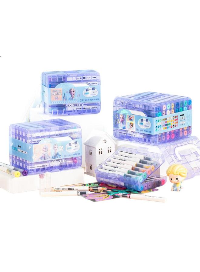 Disney 24 Colors Acrylic Marker Pen For Children'S Graffiti Painting Drawing Pen Quick-Drying Primary School Students Cartoon Waterproof Paint Pen Mickey A60118-M1