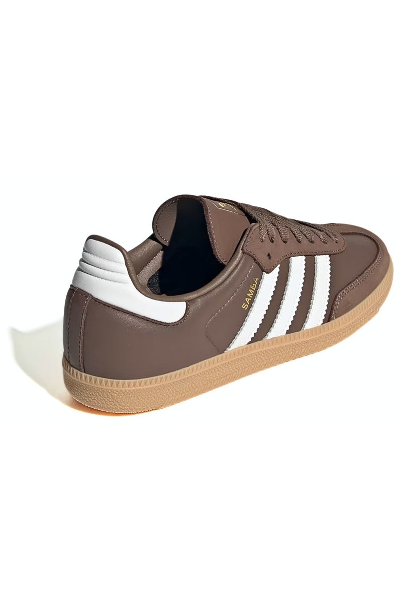 اديداس حذاء أديداس سامبا OG منخفض من الجلد – أبيض مع نعل بني - Image 3