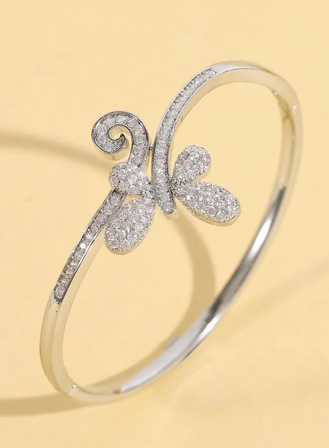 Take Two  Take Two Embellished Lucky Clover Clover Bangle for Women | Best Price UAE