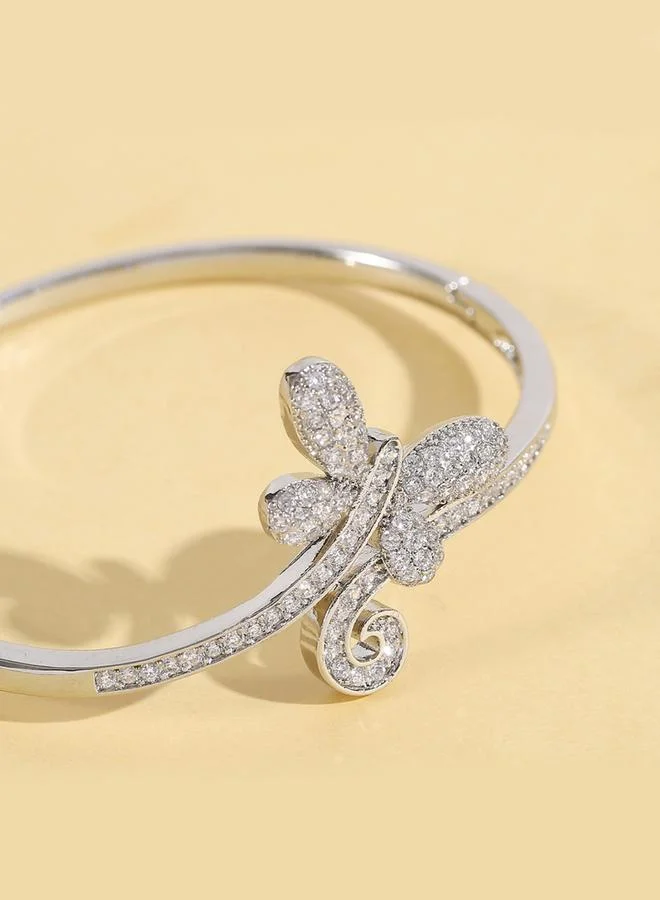 Take Two  Take Two Embellished Lucky Clover Clover Bangle for Women | Best Price UAE