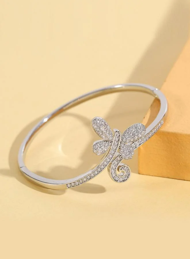 Take Two  Take Two Embellished Lucky Clover Clover Bangle for Women | Best Price UAE