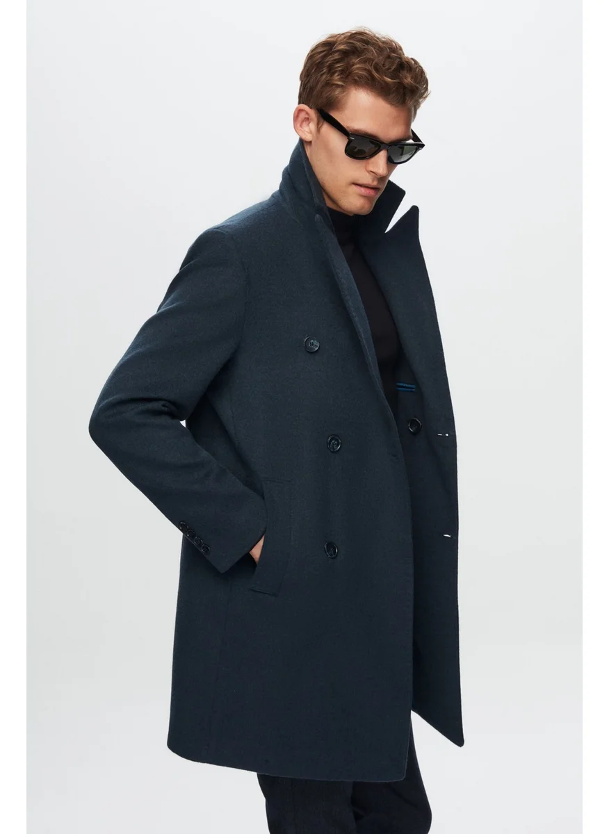 D'S DAMAT Regular Fit Petrol Plain Coat 1HF08IR350069