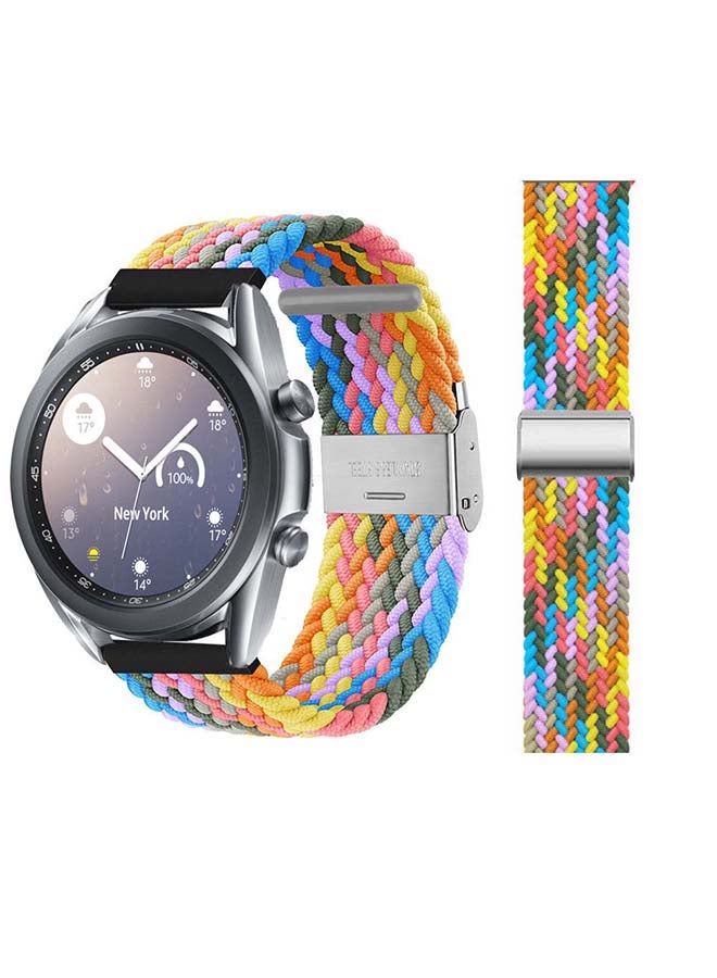 Adjustable Braided Solo Loop Band For Samsung Galaxy Watch 3 Purple Pulse - Image 1