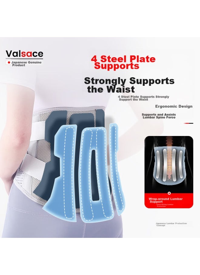 Valsace Valsace Medical Postoperative Wide-specific Waist Support Belt For Herniated Disc And Lumbar Muscle Strain, Steel Plate Support Waist Brace, Size M  - Image 3