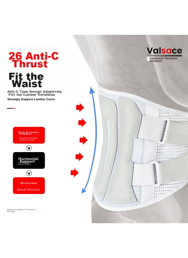 Valsace Valsace Medical Postoperative Wide-specific Waist Support Belt For Herniated Disc And Lumbar Muscle Strain, Steel Plate Support Waist Brace, Size M  - Image 5