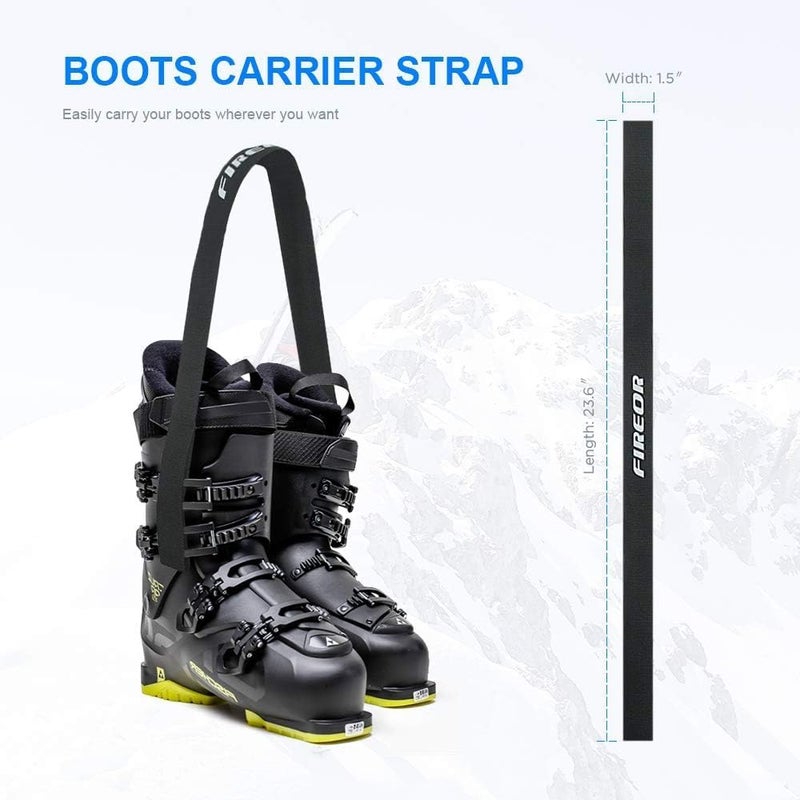 FIREOR Ski Carrier Strap, Snowboard, Pole and Boot Carry Sling Band Kit for Family Men Women & Kids, Skiing Accessories Gifts - Image 5