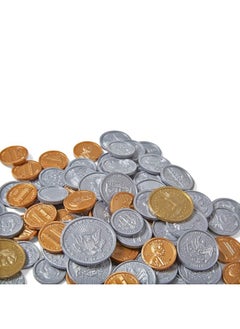 hand2mind hand2mind Fake Money Coin Assorted Set, Detailed Fake Coins, Prop Money, Toy Money, Play Money for Kids, Realistic Money, Pretend Money for Kids Learning, Play Money Set, Plastic Coins (Set of 96)  - Image 4