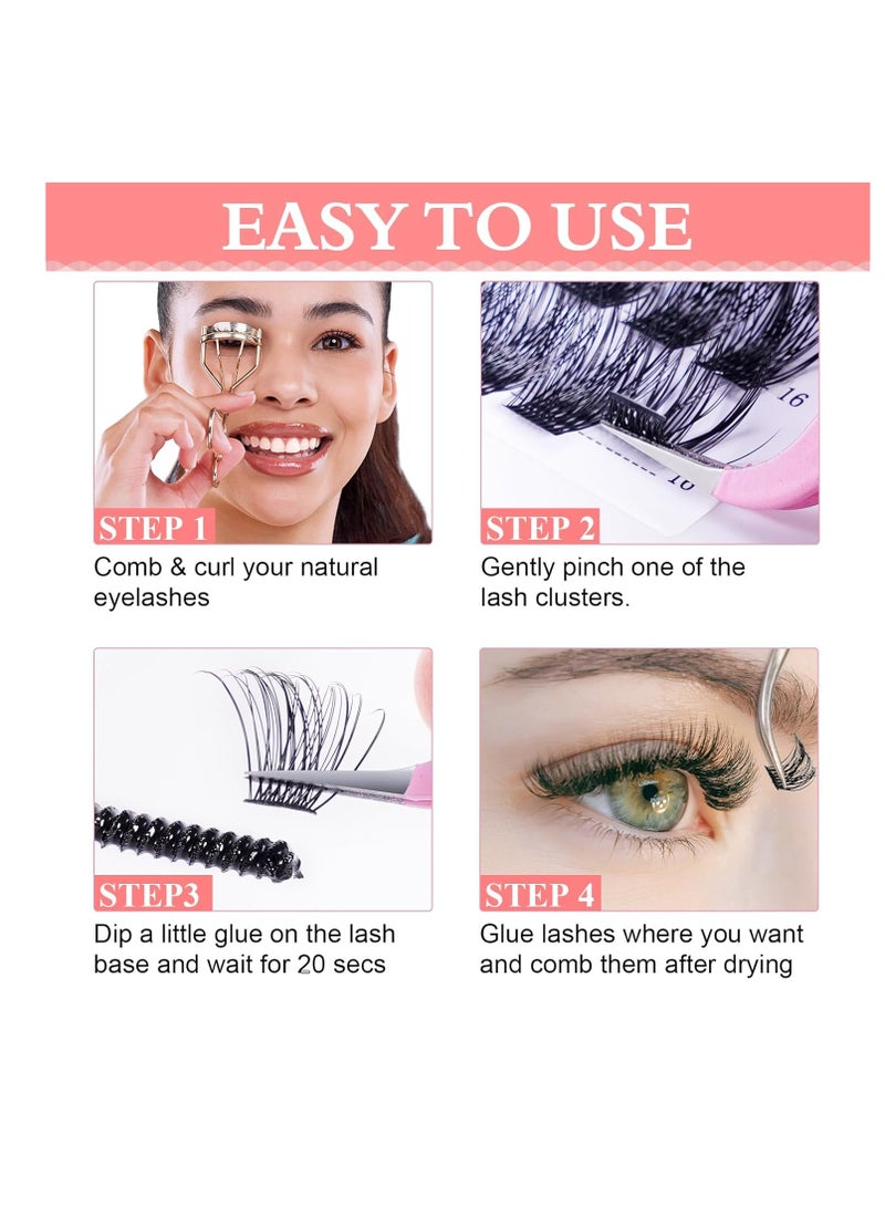 ALIVER 72 قطعة من مجموعات الرموش الصناعية، رموش صناعية ناعمة، مجموعات رموش صناعية، رموش صناعية فردية للنساء 03 - Image 3