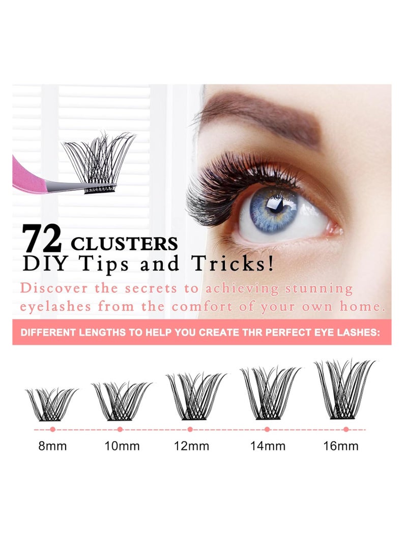 ALIVER 72 قطعة من مجموعات الرموش الصناعية، رموش صناعية ناعمة، مجموعات رموش صناعية، رموش صناعية فردية للنساء 03 - Image 2