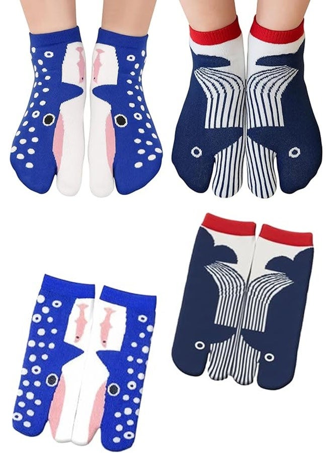 2 Pairs Funny Novelty Animal Socks Cotton Christmas Toes Socks for Xmas Women Men Teenager Elephant Gifts - Image 1