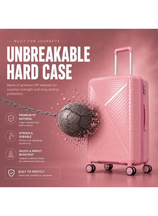 3 Piece Hard Shell Luggage Set for Travel, Durable Suitcases for Organized Packing, Holidays and Family Trips - Image 4