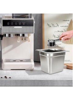 Techshare TECHSHARE Stainless Steel Knock Box, Square Espresso Knock Box, Large Capacity Coffee Knock Box, Easy to Clean Espresso Accessories for Home, Kitchen, Cafe, and More  - Image 4