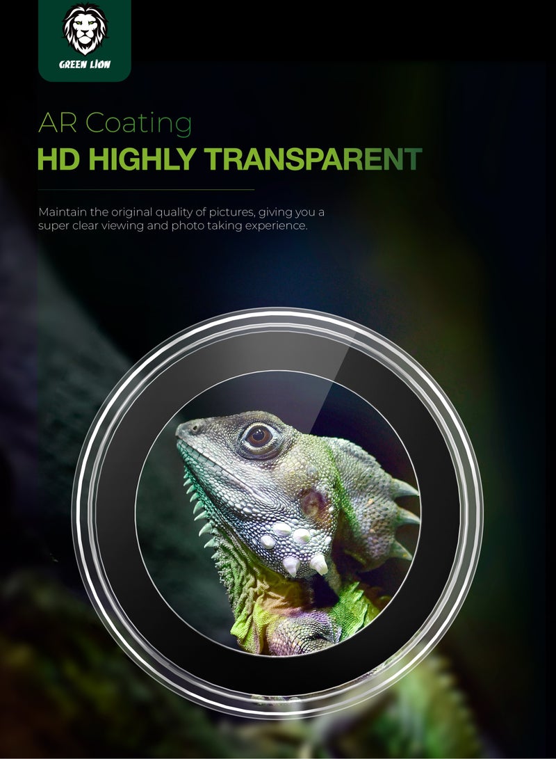 GREEN LION iPhone 16 Pro/16 Pro Max Trio Camera Lens / Anti Scratch / Shatter Protection / High Transparency / Full Converge / Anti-Glare Coating / Nano Absorption / Durable Glass - Clear - Image 3