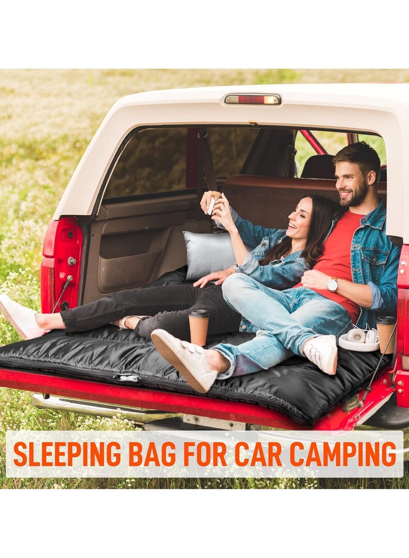 Jorunb 3.2kg 230*160cm Sleeping Bags for Adults, Double Sleeping Bag with 2 Pillows Waterproof Sleeping Bag for Kids 2 Person Cold Weather Sleeping Bags for Family Teens Camping Backpacking Hiking Outdoor - Image 4