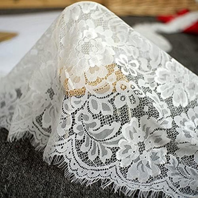Eyelash Lace Mesh Trim, 3 meters Multicolor DIY Clothing Decoration(Pink) - Image 5