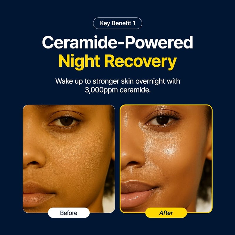 PURITO Luminous Ceramide Sleeping Pack | Overnight Recovery Cream with Five Ceramides for Dry & Sensitive Skin | Ceramide, Hydration Lock | Vegan & Cruelty-Free, Korean Skincare, 100mL / 3.38 fl.oz - Image 3