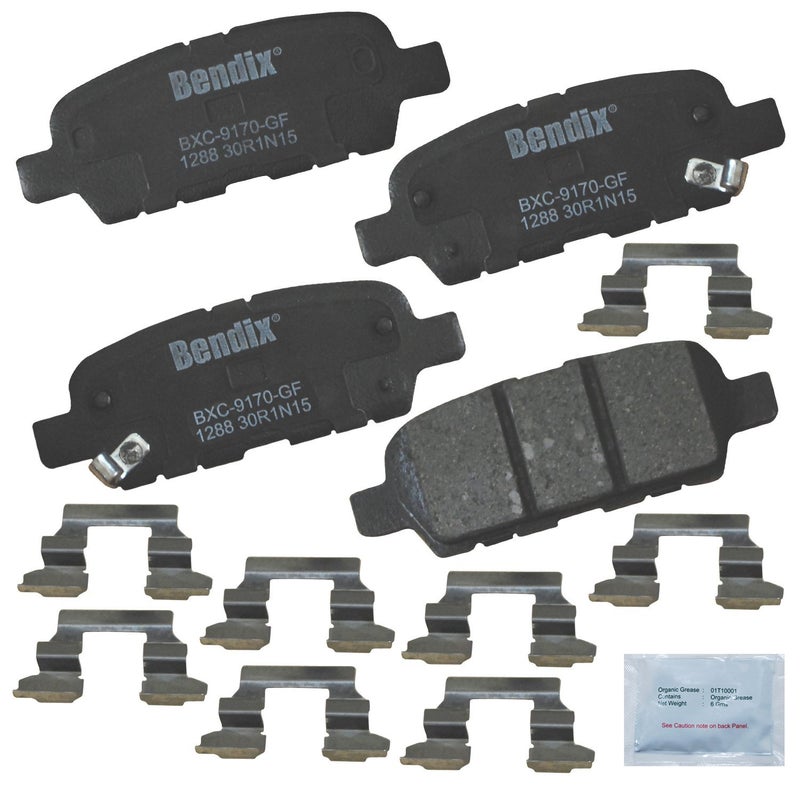 Bendix Priority1 CFC1288 Ceramic Rear Brake Pads for Select Models INFINITI EX35,FX35,G35,G37,M35,M45,Q60,Nissan 370Z,Altima,Juke,Rogue,Rogue Select,Sentra,X-Trail,Renault Koleos,Safrane - Image 2