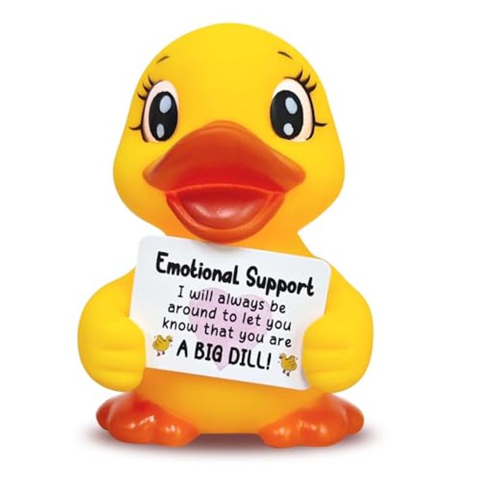You found a duck Positive Emotional Support Rubber Duck  Uplifting Birthday Gift, Cute Motivational Desk Decor with Encouragement Cards for Friends, Coworkers,Graduation,Valentine's Day, (Yellow) - Image 4