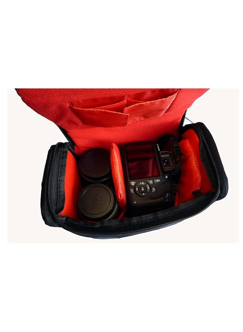 Excefore Shockproof DALR Camera Shoulder Bags Padded Partition SLR Insert Camera Case With Handle Rain Cover, Waterproof, Super Load Bearing, Adjustable Shoulder Strap (black) - Image 5