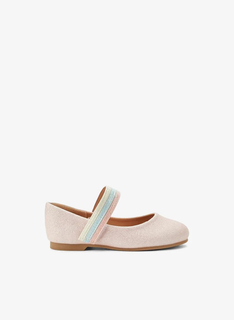 JUNIORS Girls Hook And Loop Ballerina Shoes