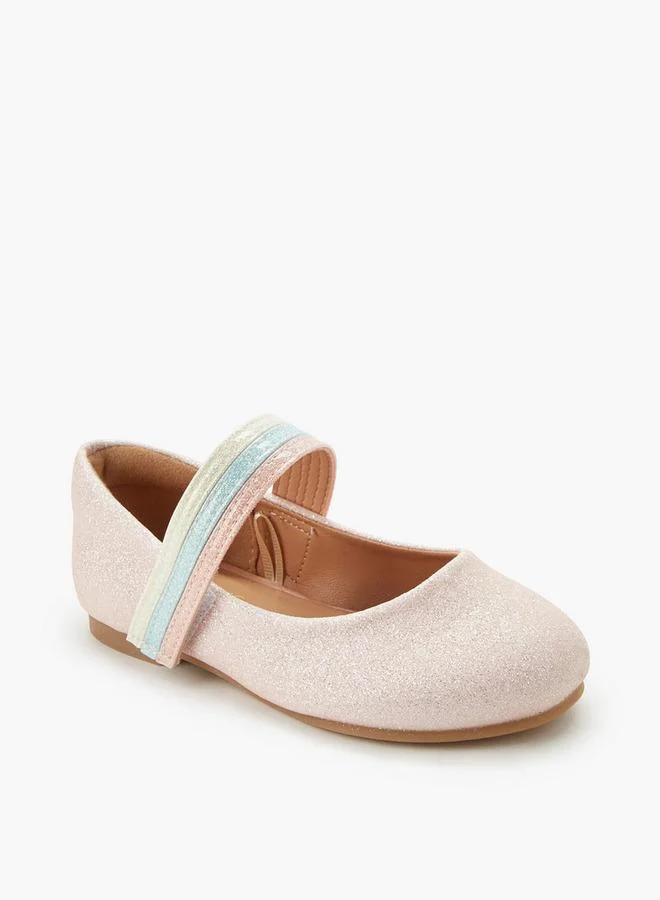 Juniors Girls Hook And Loop Ballerina Shoes