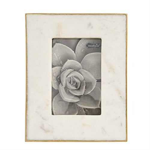 Mud Pie 5" X 7" MARBLE & GOLD FRAME - Image 1