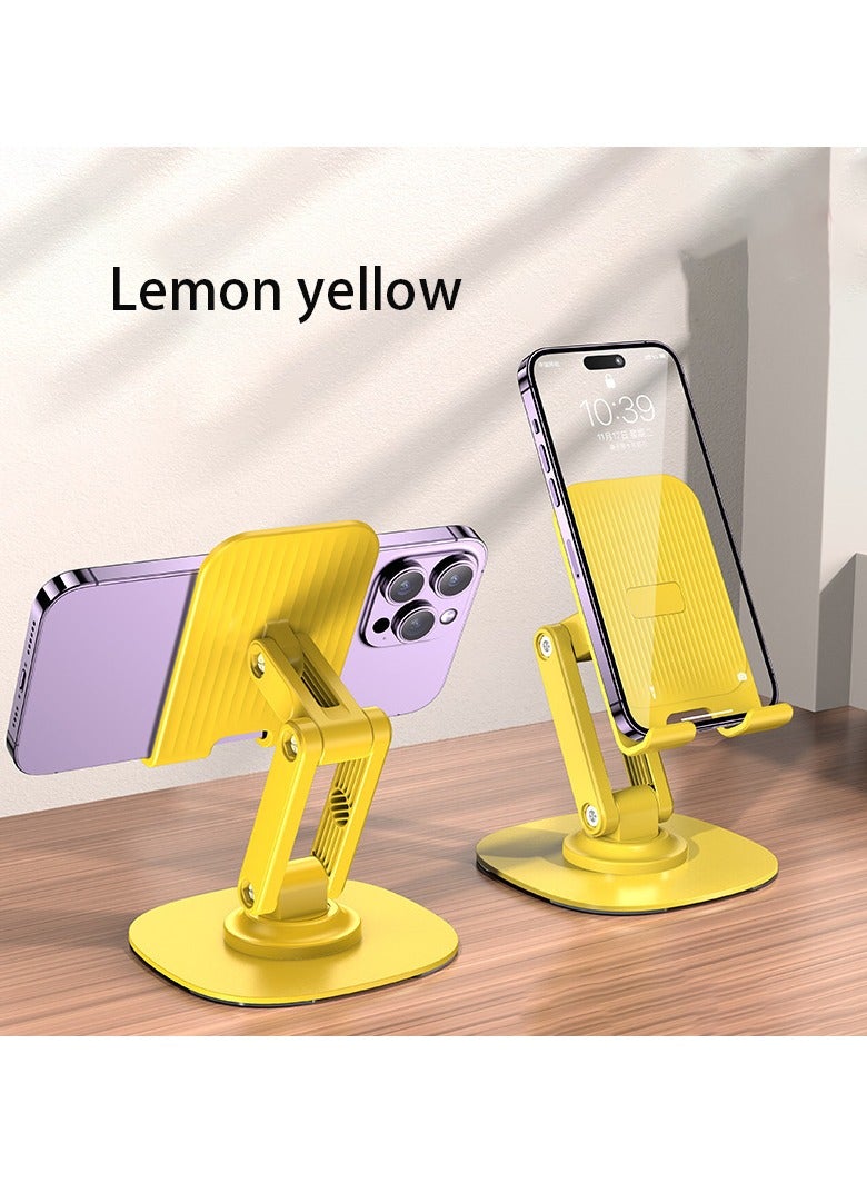 Carbon steel alloy desktop phone stand Multi-functional lazy portable folding non-slip tablet stand yellow - Image 2