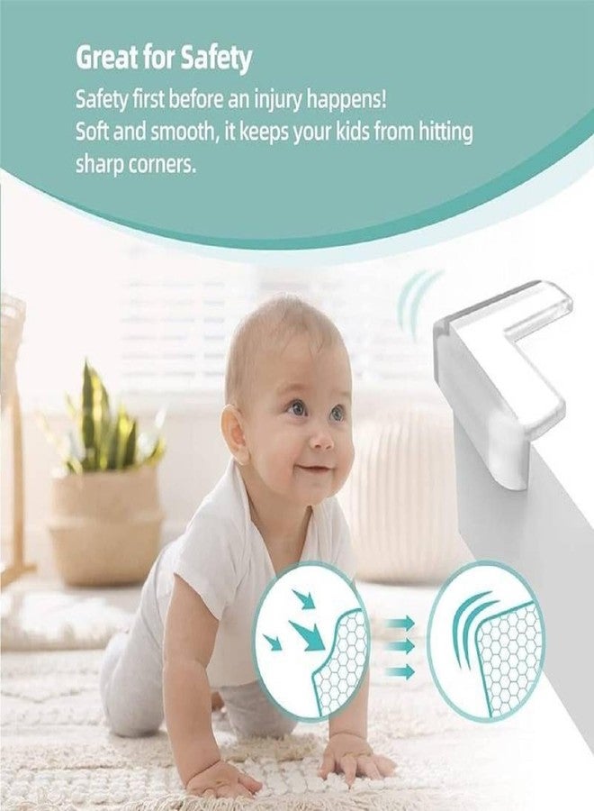 Mamadev®:- Transparent Baby Safety Corner Protectors Soft Silicone Edge Guards for Sharp Table Corners, Beds & Furniture(Pack of 12) - Image 3