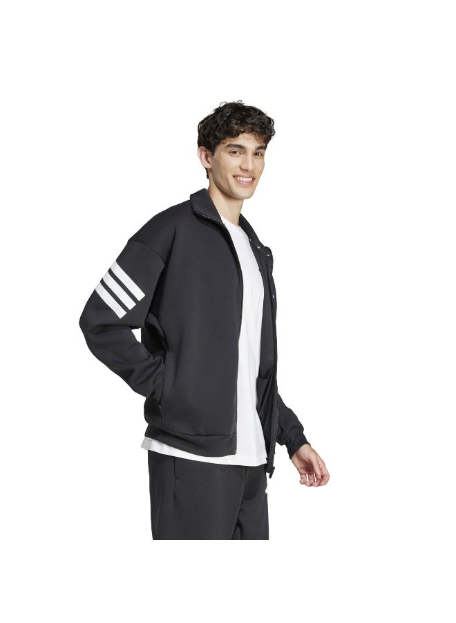 Adidas M Fi 3S Tt Black Training Track Tops For Men XS - Image 4