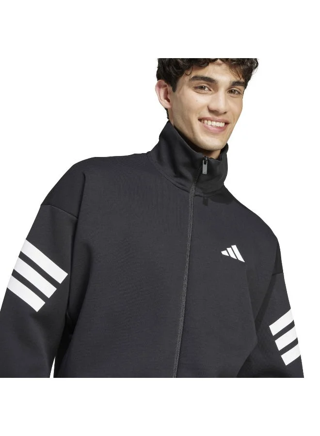 Adidas BLACK Future Icons Three Stripes Woven Track Top for Men | Best Price UAE
