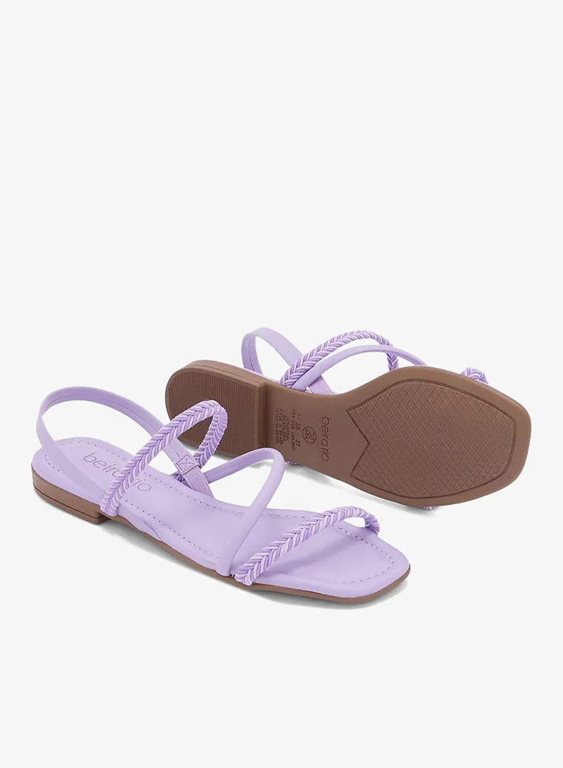 Beira Rio Lilac Sandals for Women with Back Strap – Stylish & Supportive sling Back Ladies Sandals for Women | Best Price UAE