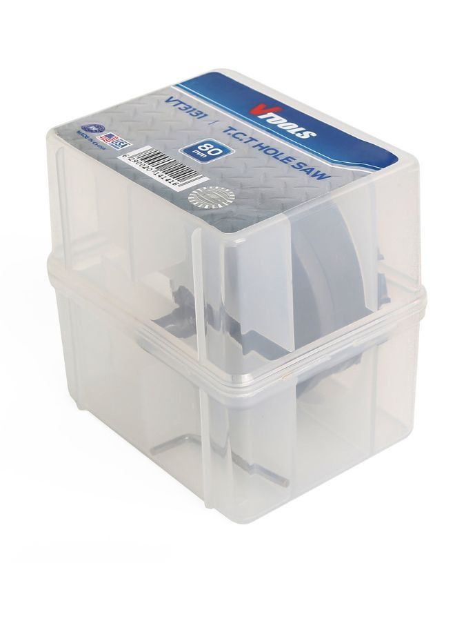 VTOOLS 80mm TCT Hole Saw Cutter with Pilot Drill Bit - Image 2