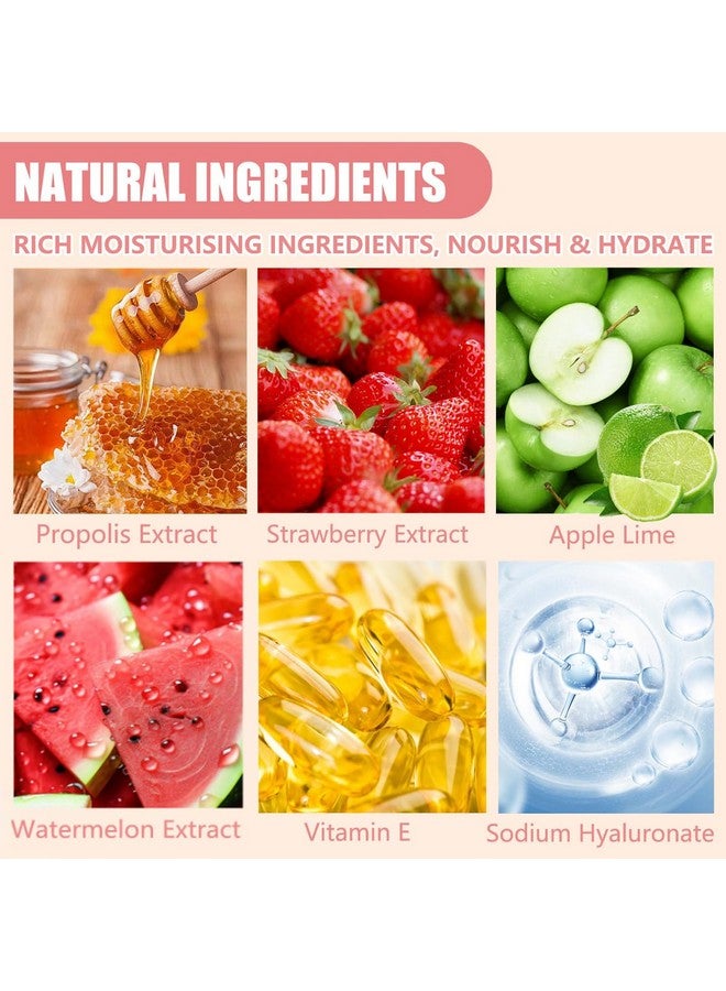 MinFei Bee Lip Balm Honey Pot Honey & Strawberry & Watermelon&Apple Lime Lip Mask Overnight Moisturizing Lip Sleep Mask With Stick Hydrating & Prevention Dry And Cracked Lip Scrubs Exfoliator  - Image 2