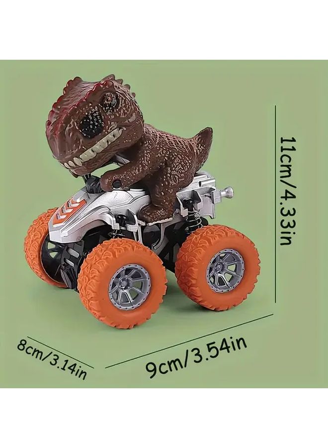 Brown Tyrannosaurus Rex Dinosaur Inertia Toy Car Friction Powered No Battery Needed - Image 3