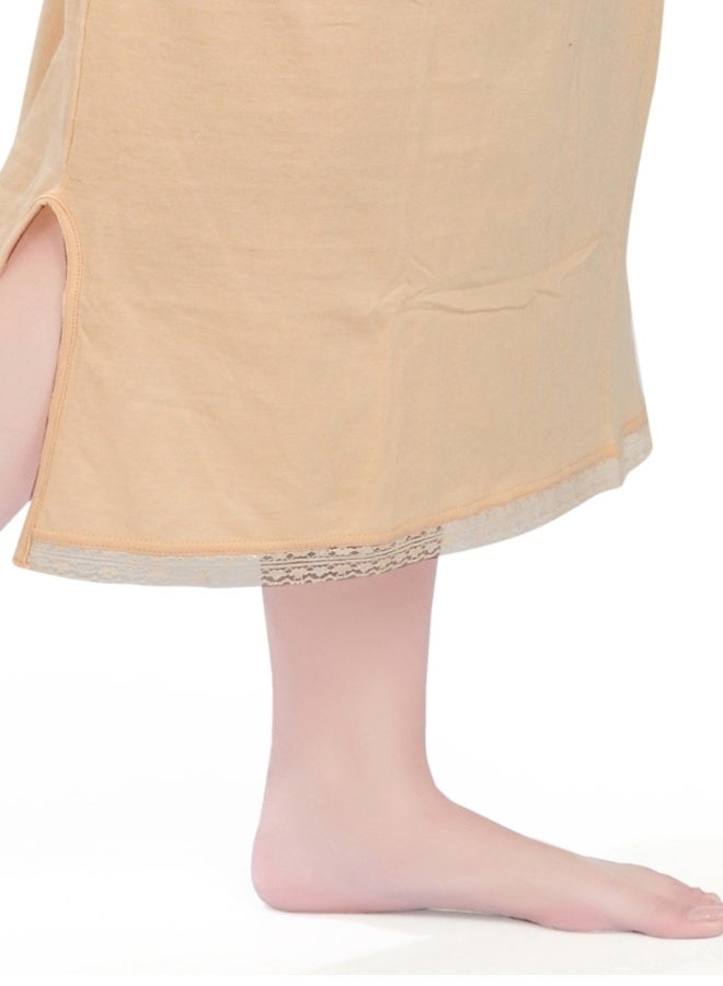 mybody MyBody Maxi Inskirt Pack1 Skin Cotton Underskirt for Women | Breathable Inner Skirt for Abaya, Gown & Maxi Dress | Comfortable Modest Wear with Elastic Waistband | Sizes S to 3XL | Soft Daily Innerwear Layer  - Image 4