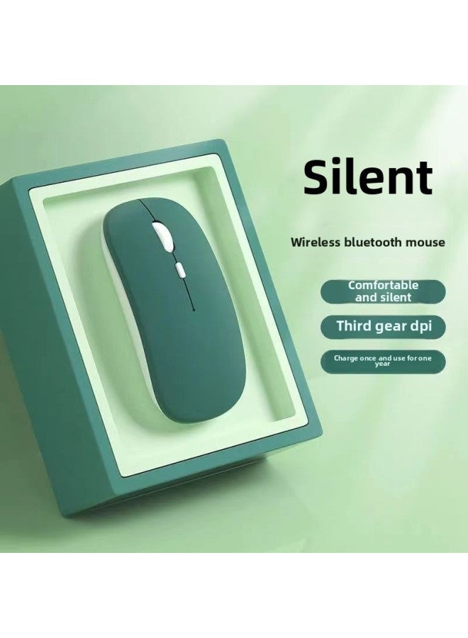 Wireless Bluetooth Mouse Quiet Charging Girl Office Dual-Mode Computer Mac Tablet Unlimited Laptop Mouse-Specification:Mysterious Black/bluetooth Dual Template [silent + Rechargeable] 2.4g Wireless + Bluetooth 5  - Image 2