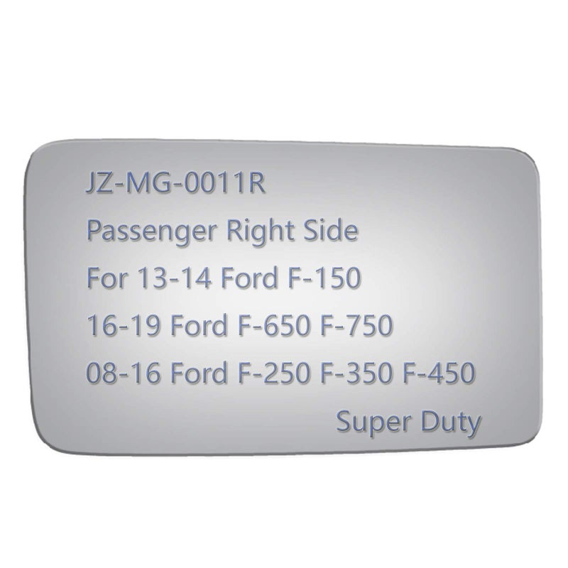 JZSUPER Towing Mirror Glass for 20082020 Ford F250 F350 F450 Super Duty 20162020 F650 F750 20132014 F150 Pickup Truck Convex Replacement Lower Passenger Right Side