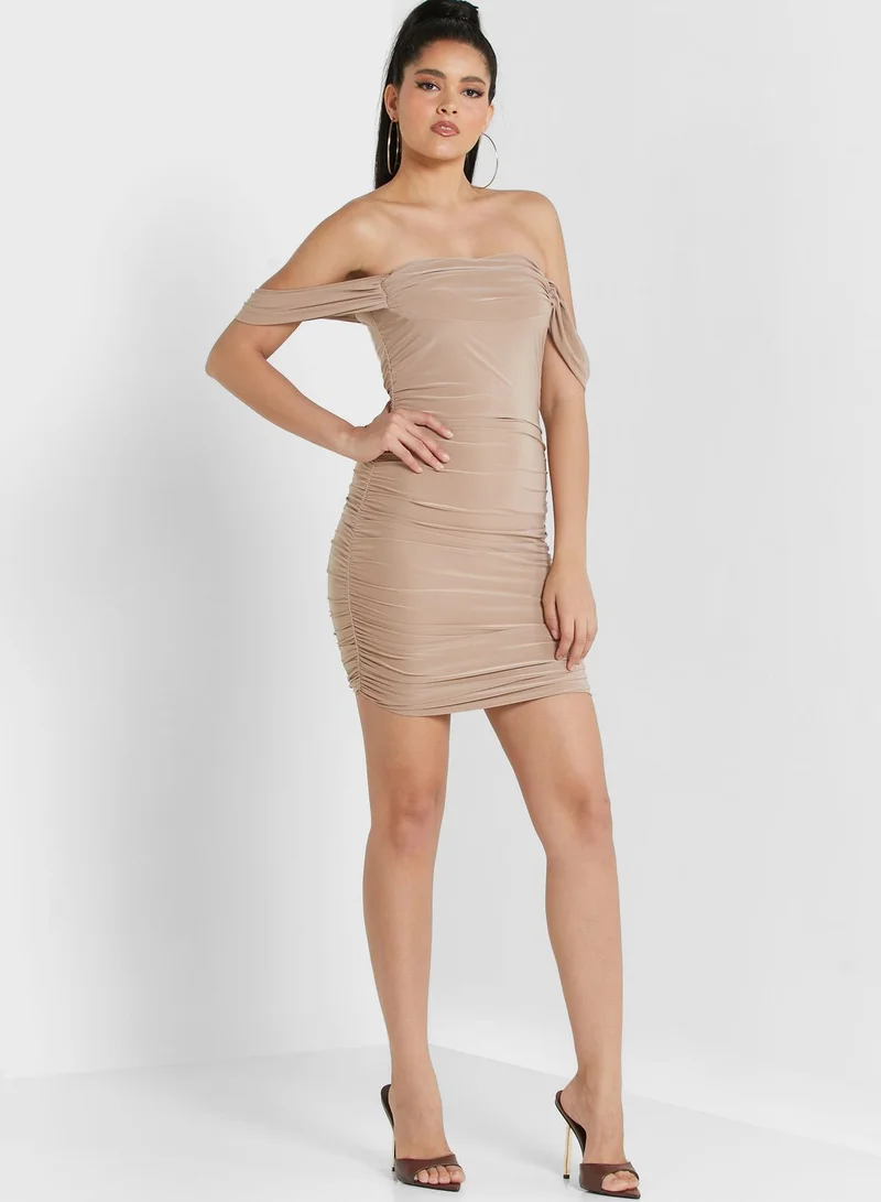 FEMME LUXE Ruched Detail Bodycon Dress