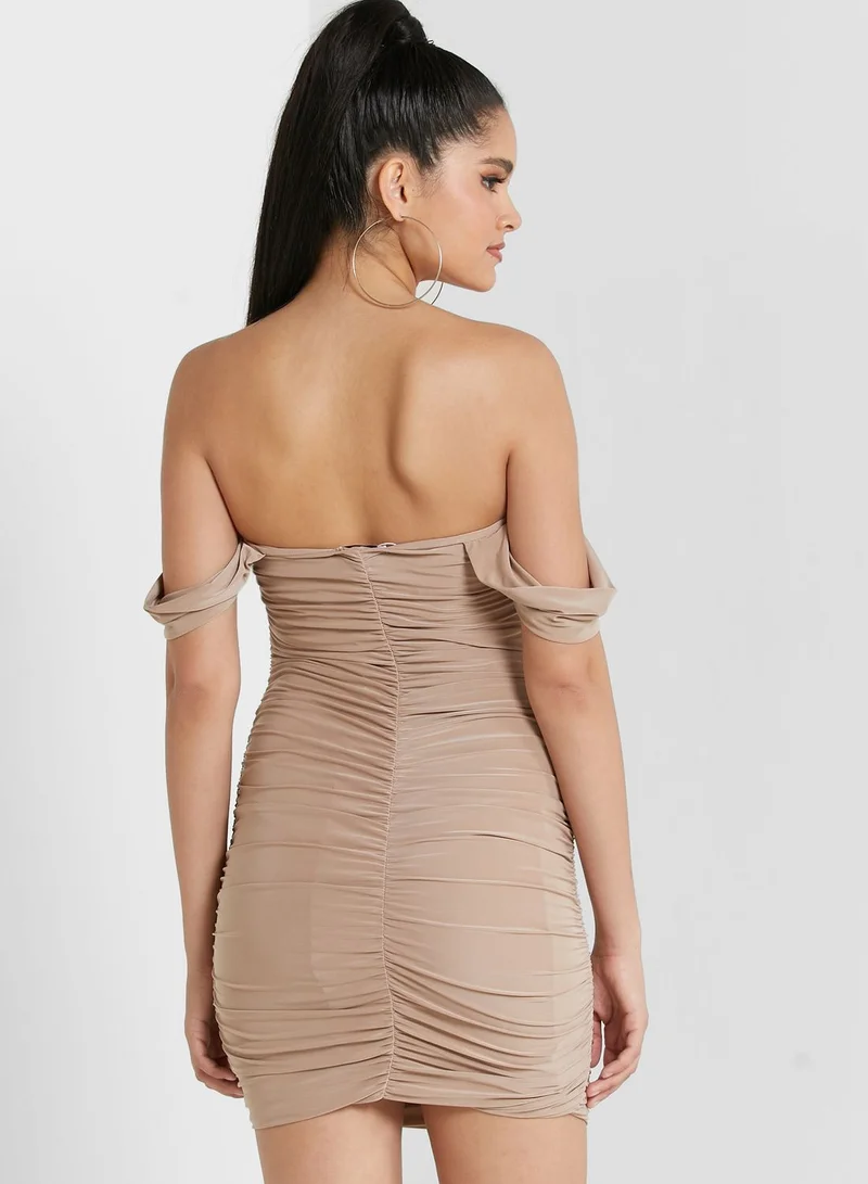 FEMME LUXE Ruched Detail Bodycon Dress