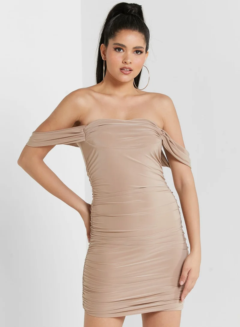 FEMME LUXE Ruched Detail Bodycon Dress