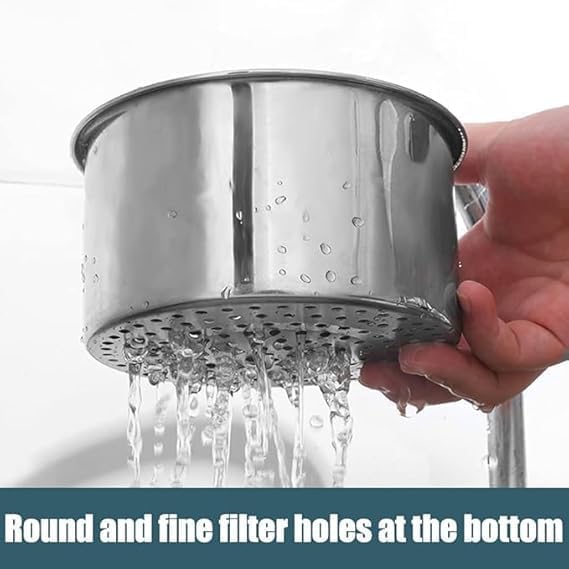 NETZILLA NAVA PAVA Steel Sink Strainer Basket Swan Drain Rack Multipurpose Triangle Sink Drainer Basket Hanging Filtering Draining Rack for Sink Food Kitchen Vegetables Fruits Kitchen Food Drain Basket Filter - Image 2