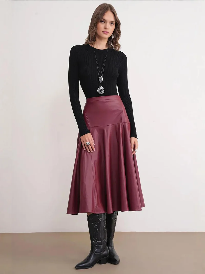 MixRay Mixray Soft Textured Ribbed Fitted Top