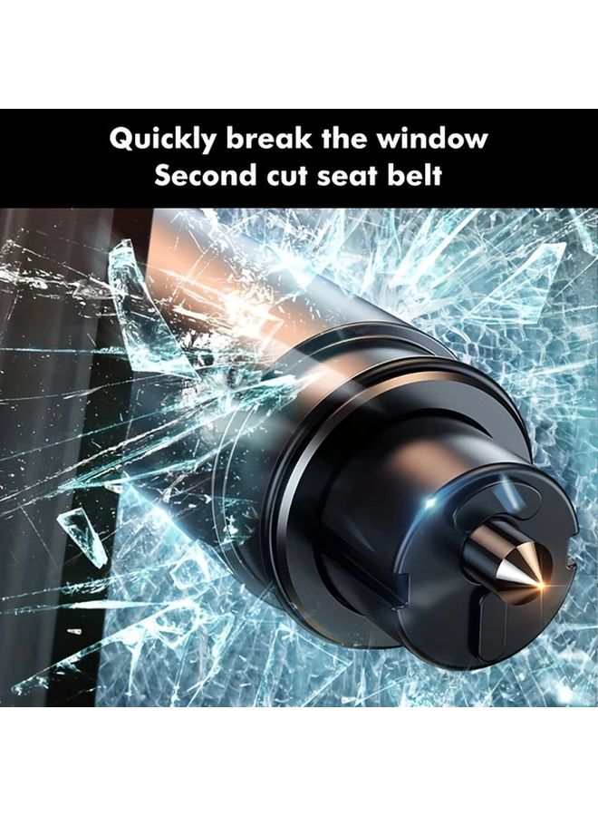 Red Car Safety Hammer Emergency Escape Tool with Seat Belt Cutter Window Breaker - Image 5