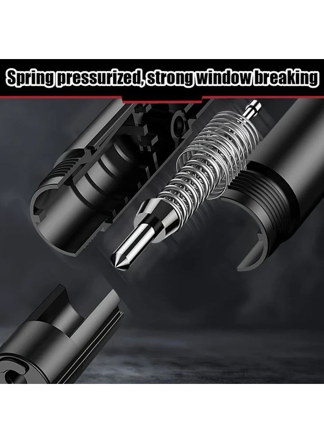 Red Car Safety Hammer Emergency Escape Tool with Seat Belt Cutter Window Breaker - Image 4