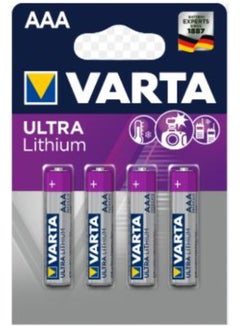 VARTA Lithium AAA  Batteries (pack of 4) - ideal for digital cameras, toys, GPS devices, sporting and outdoor applications - pzsku/Z7636341B8714C0DDB872Z/45/_/1735838732/2d16d1e3-7a30-4d4f-b7b9-089b6591762e